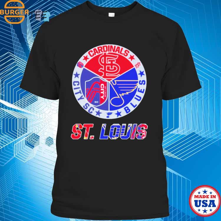 Official st louis cardinals city sc and blues shirt, hoodie