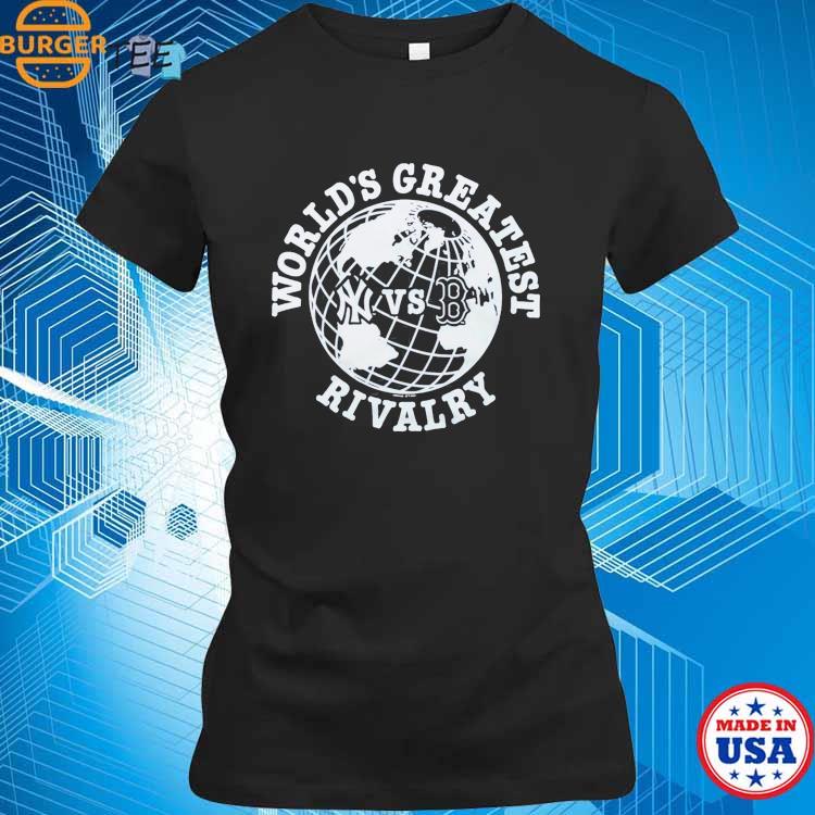 World's Greatest Rivalry Yankees Vs Red Sox T-Shirt from Homage. | Navy | Vintage Apparel from Homage.