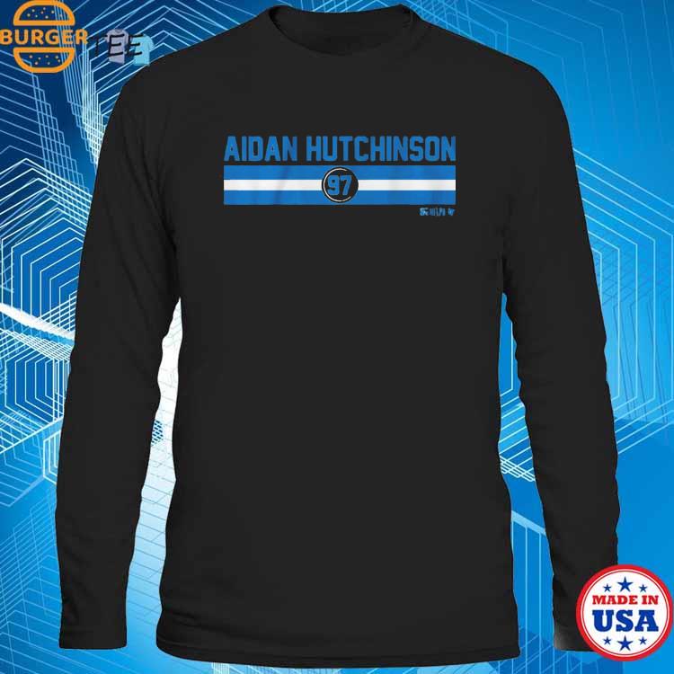 Aidan Hutchinson Name Number Stripe Shirt - Shibtee Clothing