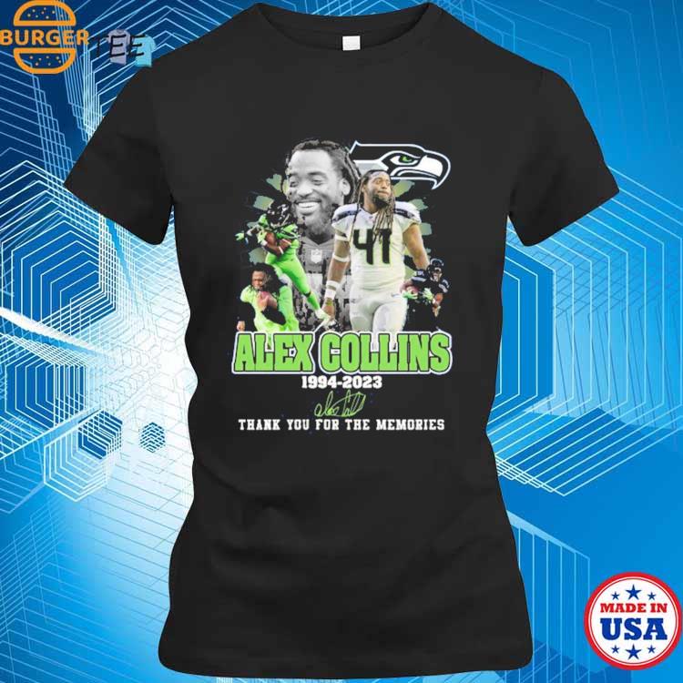 Alex Collins 1994 2023 Memories Seattle Seahawks NFL Shirt, hoodie,  sweater, long sleeve and tank top