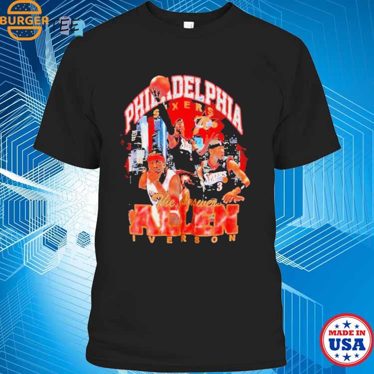 Allen Iverson Philadelphia 76ers Mitchell Ness Hardwood Classics Bling  Concert Player T-shirt - Shibtee Clothing