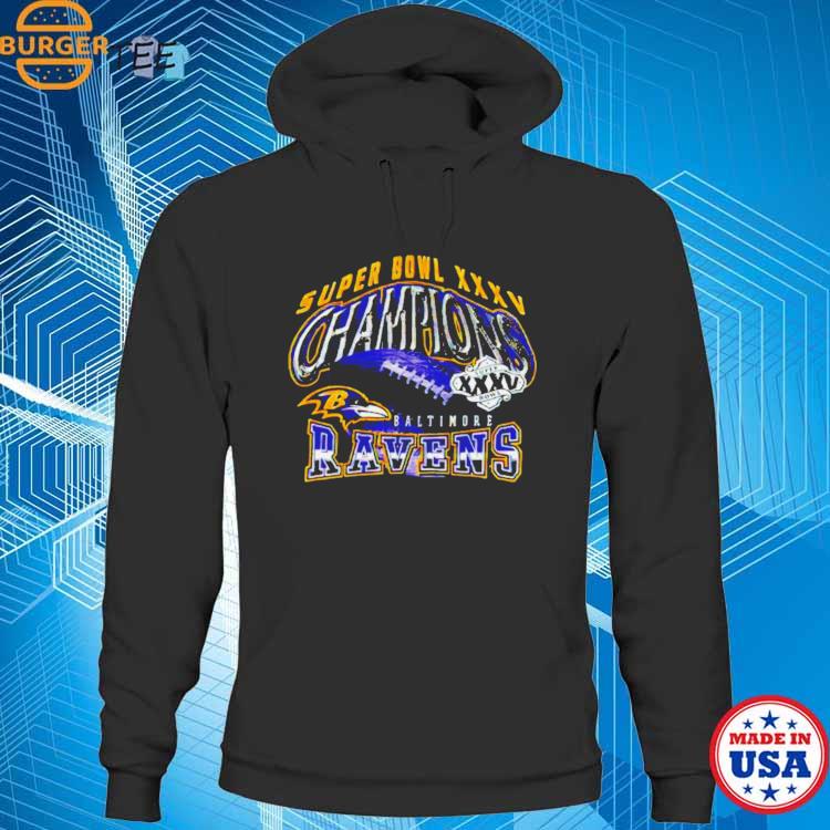 Official Super bowl xxxv champions baltimore ravens T-shirt, hoodie, tank  top, sweater and long sleeve t-shirt