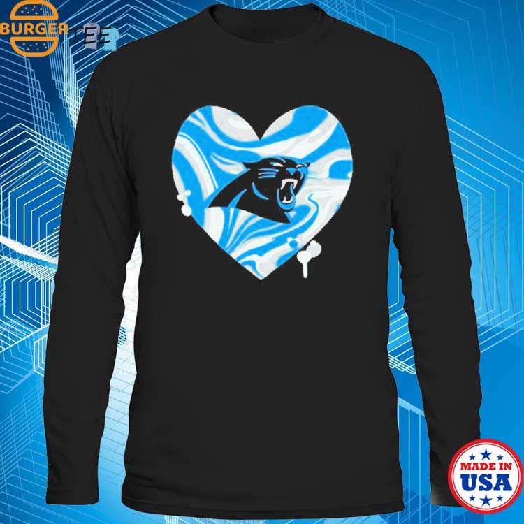 Carolina Panthers Girls Youth Drip Heart Dolman Shirt, hoodie