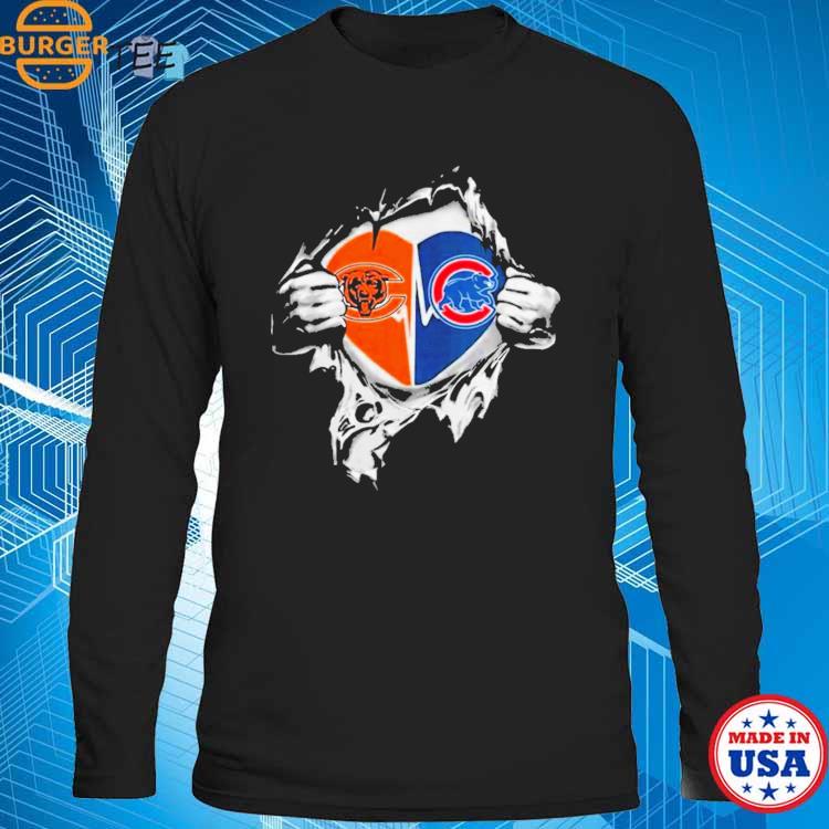 Chicago Bears inside my heart Chicago Cubs shirt, hoodie, sweater