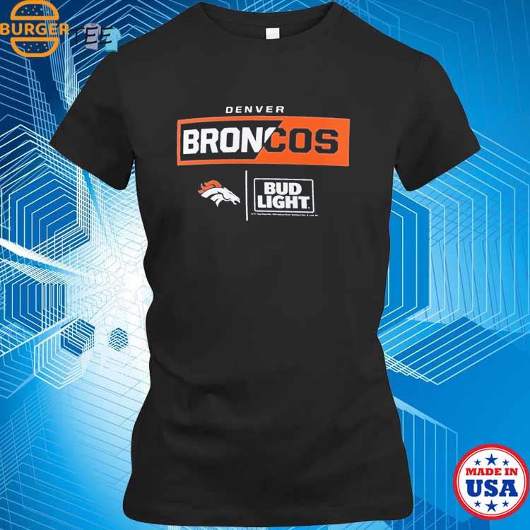 Official Denver Broncos Fanatics Branded Nfl X Bud Light T-Shirt