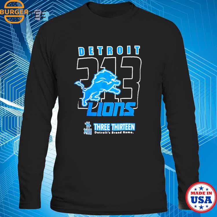 2023 Detroit Lions Three Thirteen Area Code T Shirt