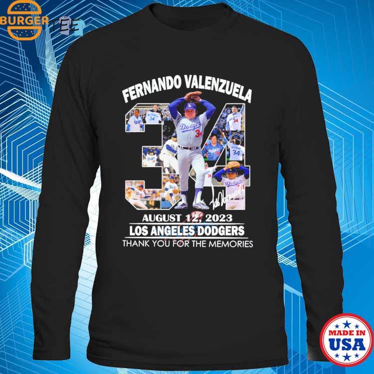 Los Angeles Dodgers Fernando Valenzuela 34 Signature Shirt, hoodie,  sweater, long sleeve and tank top