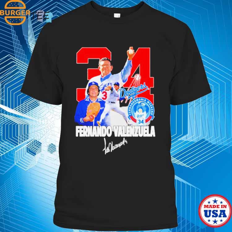 Fernando Valenzuela 34 Dodgers Fernando Mania Weekend Signature T-shirt,Sweater,  Hoodie, And Long Sleeved, Ladies, Tank Top