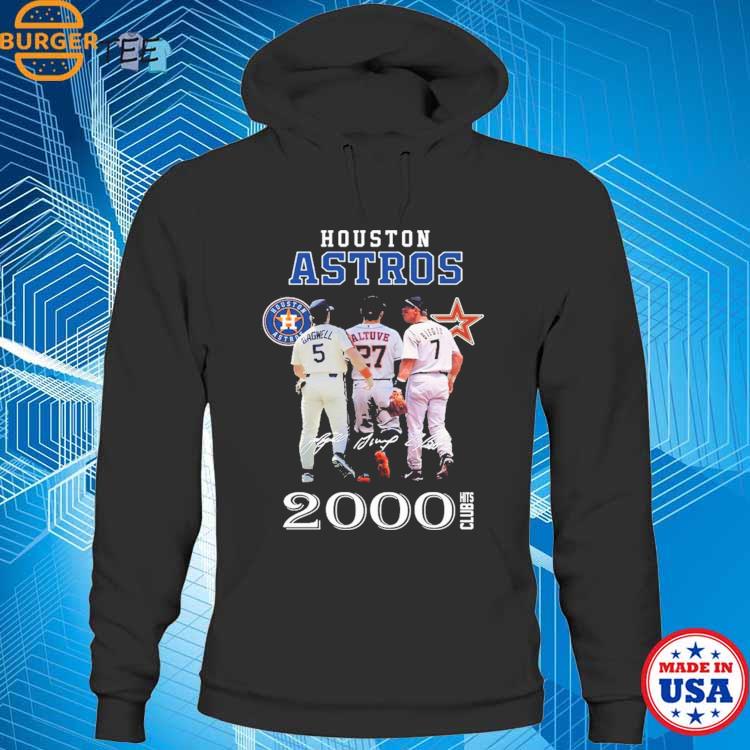 Official houston astros 2000 hits club signature T-shirt, hoodie, sweater, long  sleeve and tank top