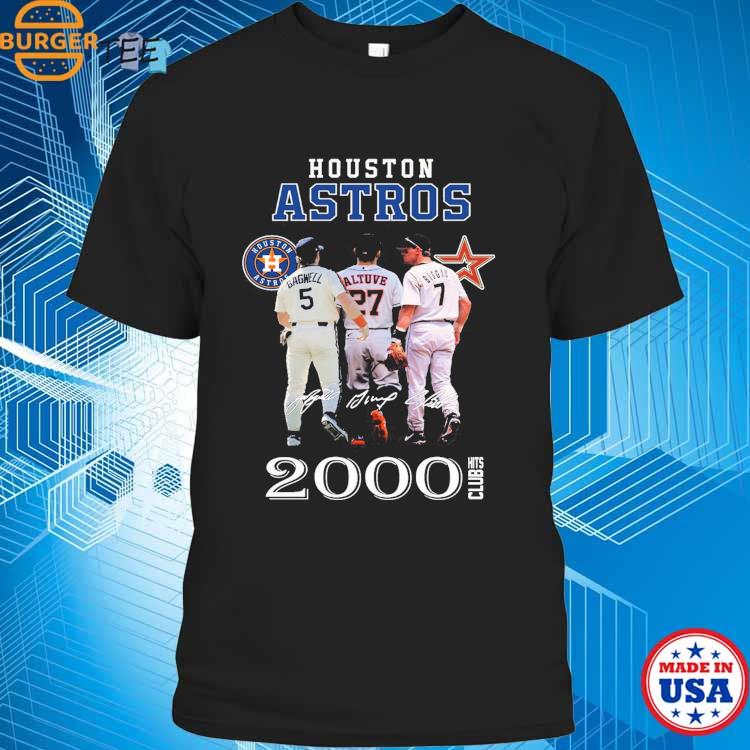 Houston Astros Jeff Bagwell José Altuve And Craig Biggio Signature 2000  Hits Club T-shirt, hoodie, sweater, long sleeve and tank top