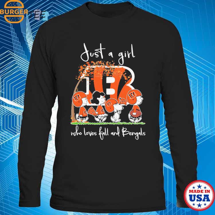 Just a girl who loves fall and Bengals the Peanuts shirt, hoodie