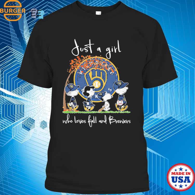 Official just A Girl Who Loves Fall And Brewers T Shirt, hoodie, sweater,  long sleeve and tank top