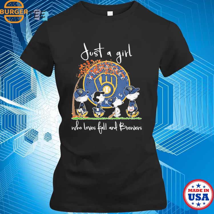 Official just A Girl Who Loves Fall And Brewers T Shirt, hoodie, sweater,  long sleeve and tank top