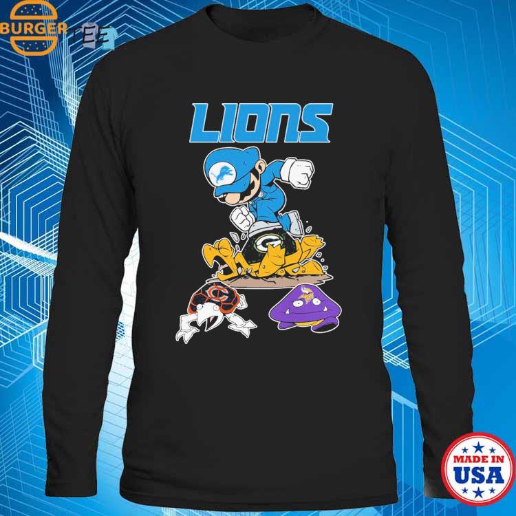 Mario Detroit Lions Turtle Green Bay Packers Chicago Bears And Minnesota  Vikings T-shirt,Sweater, Hoodie, And Long Sleeved, Ladies, Tank Top