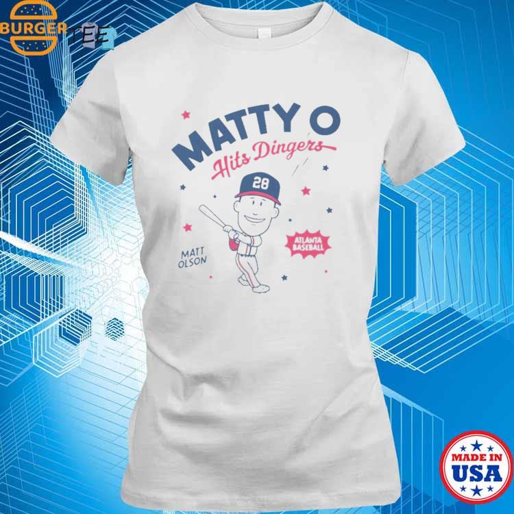 Matty O Hits Dingers Shirt | Matt Olson Atlanta Baseball Rotowear 2XL