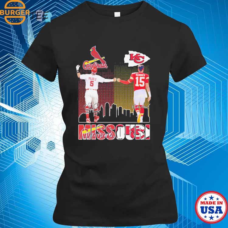 Missouri ST Louis Cardinals Pujols Kansas City Chiefs Patrick Mahomes  Signatures T Shirt, hoodie, sweater, long sleeve and tank top