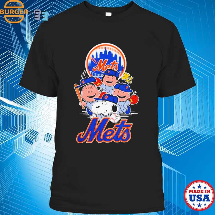 Official new York Mets Charlie Brown Snoopy New York Mets T-Shirt