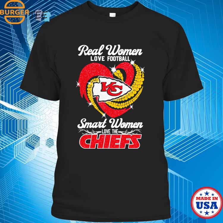 Real Women Love Football Smart Women Love The Kansas City Chiefs T-Shirt -  Hersmiles