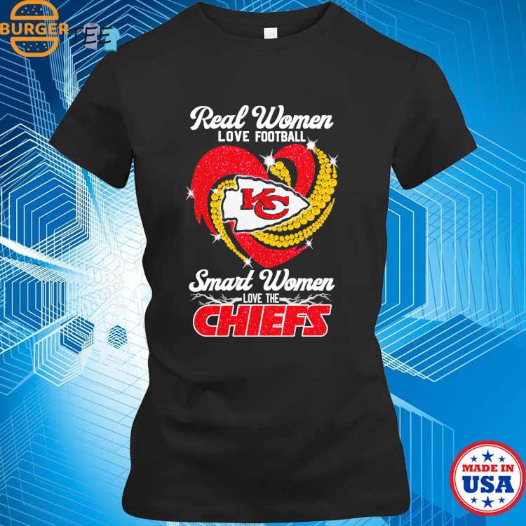 The Kansas City Chiefs T-Shirt Real Women Love Football Smart Women Love  The Chiefs Signatures - Chow Down Movie Store