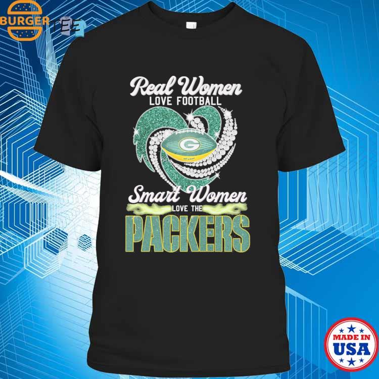 Best green Bay Packers real women love football smart women love the Packers  diamond love shirt, hoodie, sweater, long sleeve and tank top