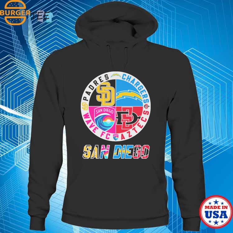 San Diego Chargers Aztecs Wave FC Padres logo 2023 shirt, hoodie