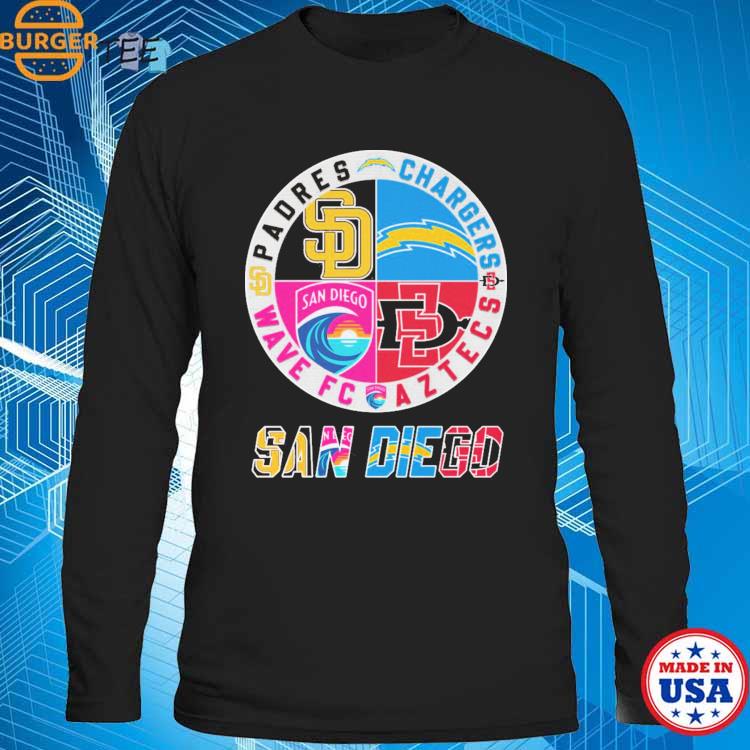 Awesome san Diego Chargers Aztecs Wave Padres logo 2023 shirt