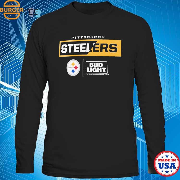 Men's Fanatics Branded Black Pittsburgh Steelers NFL x Bud Light Pullover Hoodie