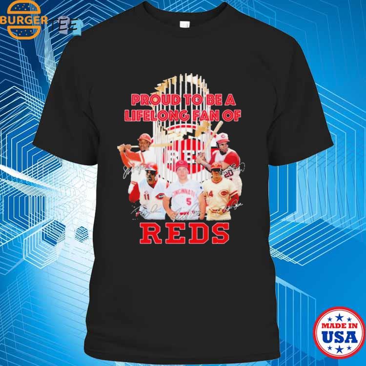 Official proud to be a lifelong fan of cincinnatI reds signatures 2023 T- shirt, hoodie, tank top, sweater and long sleeve t-shirt