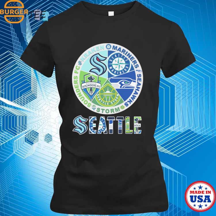 Seattle Sounders FC Seahawks Mariners and Kraken shirt, hoodie