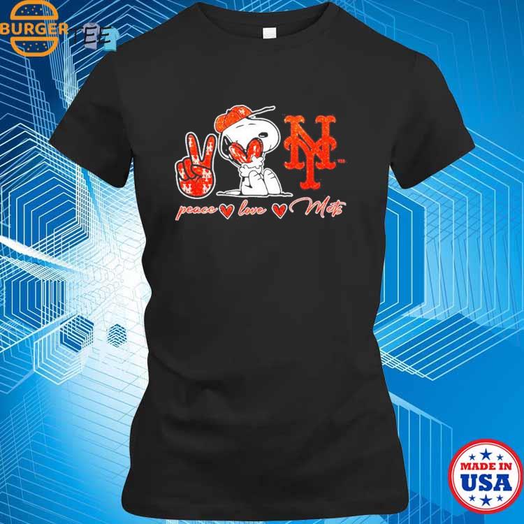 Snoopy Peace Love New York Mets Shirt