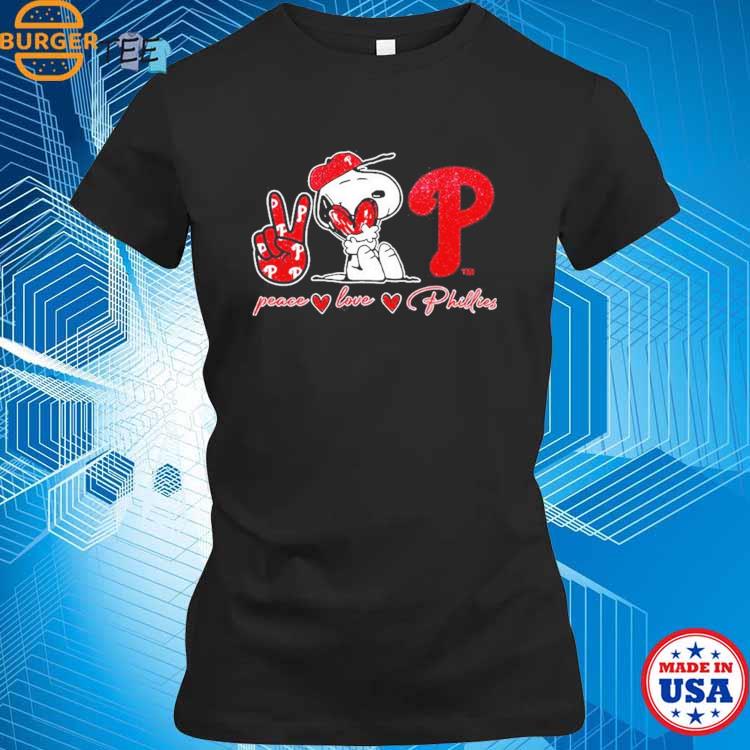 Official snoopy Peace Love Philadelphia Phillies T-Shirt, hoodie