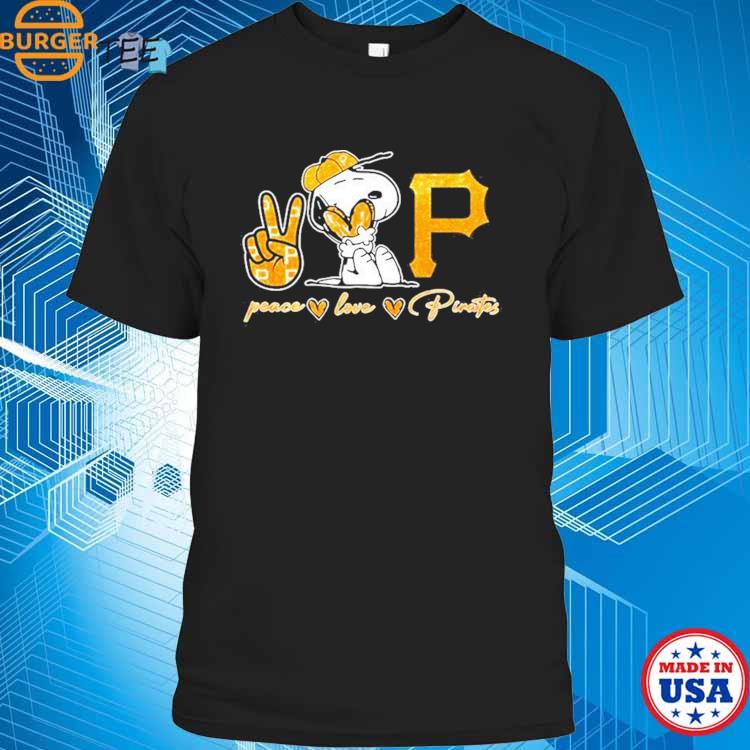 Official snoopy Peace Love Pittsburgh Pirates Shirt, hoodie, sweater, long  sleeve and tank top