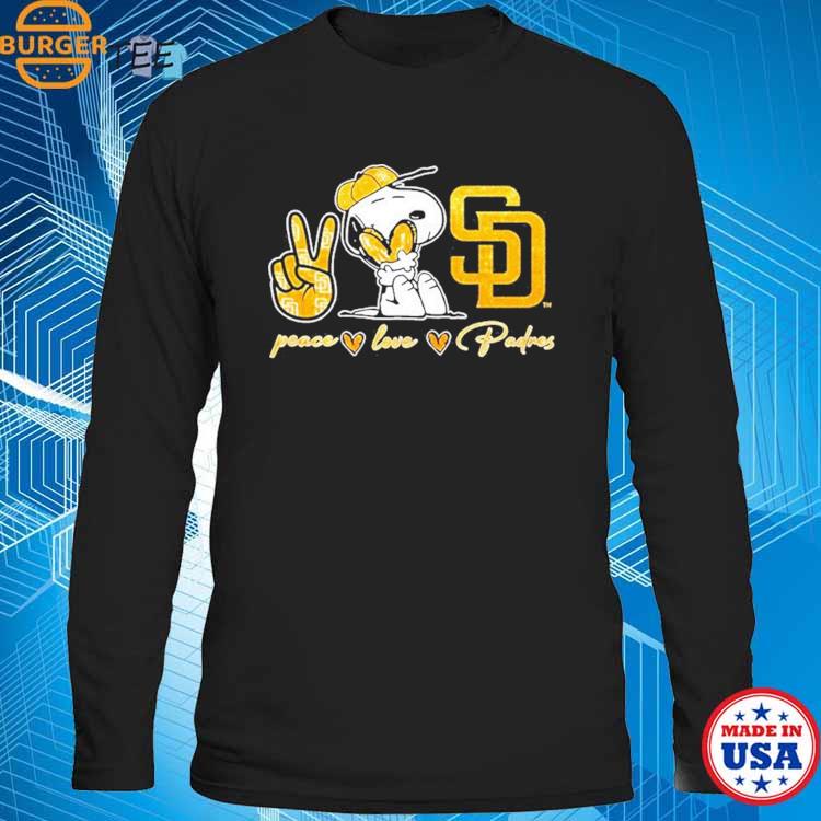 Snoopy Peace Love San Diego Padres Shirt - Shibtee Clothing