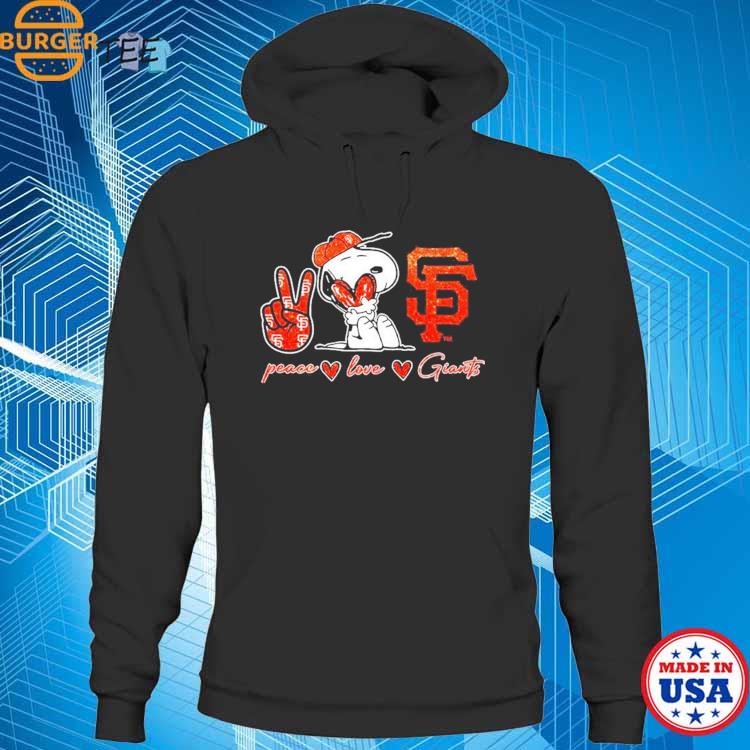 Snoopy Peace Love San Francisco Giants Shirt - Shibtee Clothing