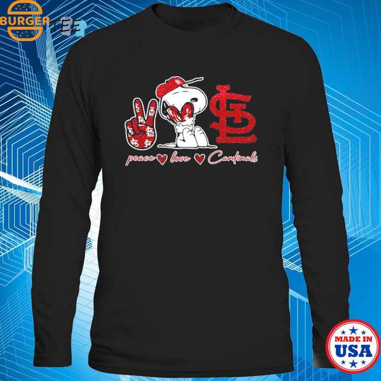 Snoopy Peace Love St Louis Cardinals Shirt, hoodie, sweater, long sleeve  and tank top