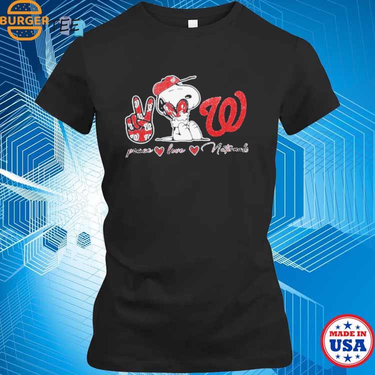 Washington Nationals Peace Love Nationals Snoopy Shirt, hoodie