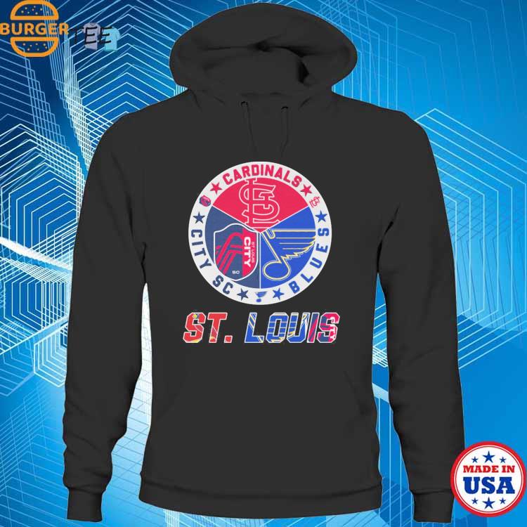 St. Louis Cardinals Blues City Sc 3 teams sports circle logo 2023 shirt,  hoodie, sweater, long sleeve and tank top
