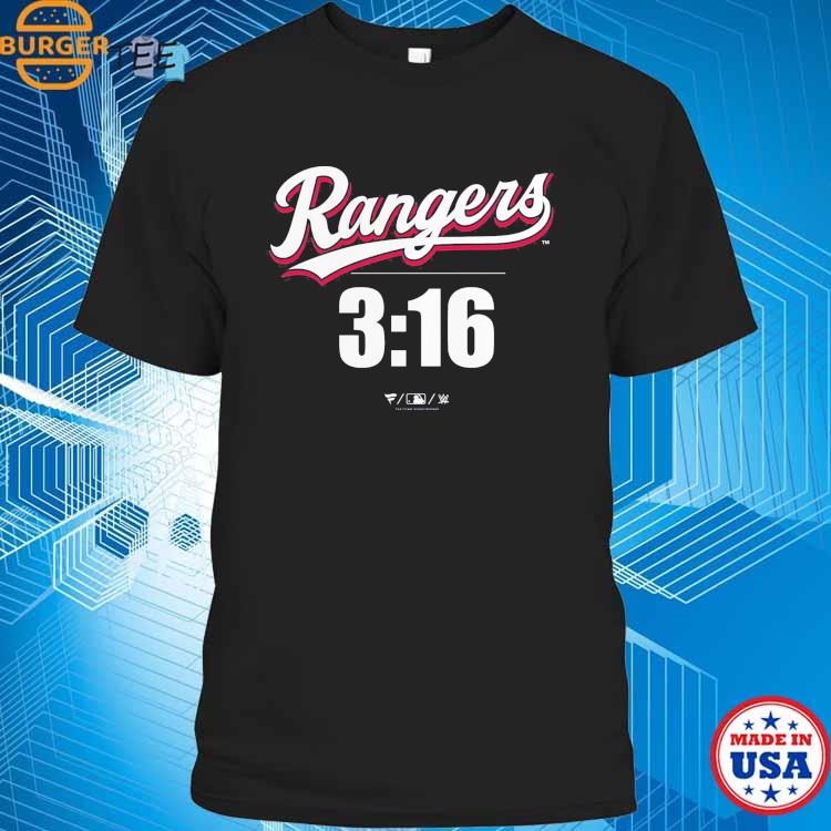 Stone Cold Steve Austin Texas Rangers Fanatics Branded 3 16 T-shirt