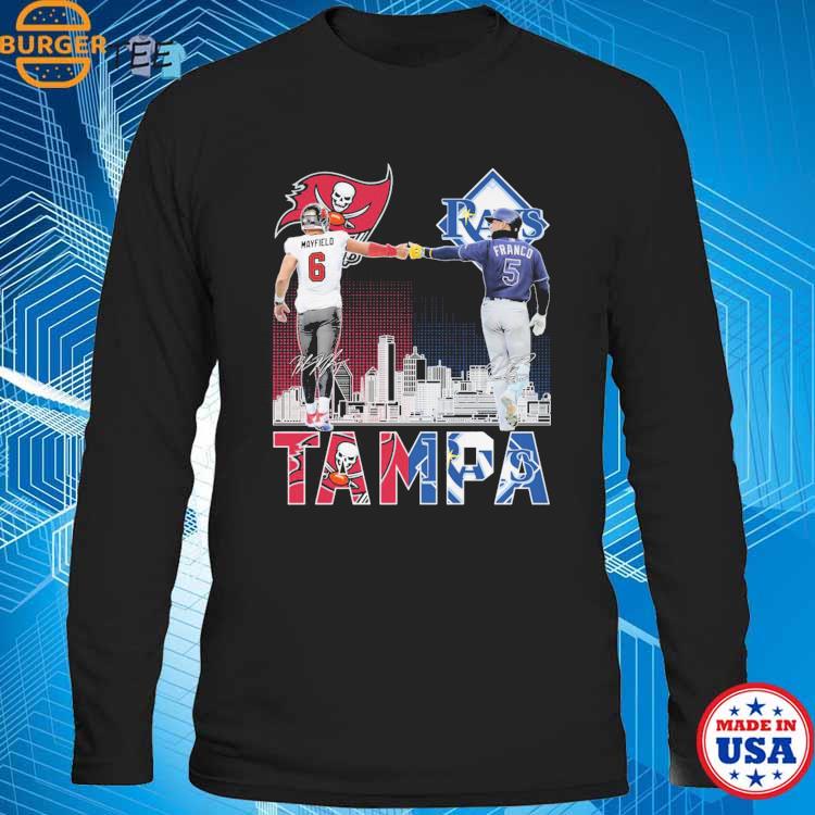 Tampa bay buccaneers mayfield and rays franco city champion shirt, hoodie,  sweater, long sleeve and tank top