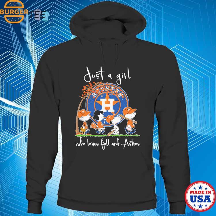Official just A Girl Who Love Fall And Houston Astros Snoopy Tshirt,  hoodie, sweater, long sleeve and tank top