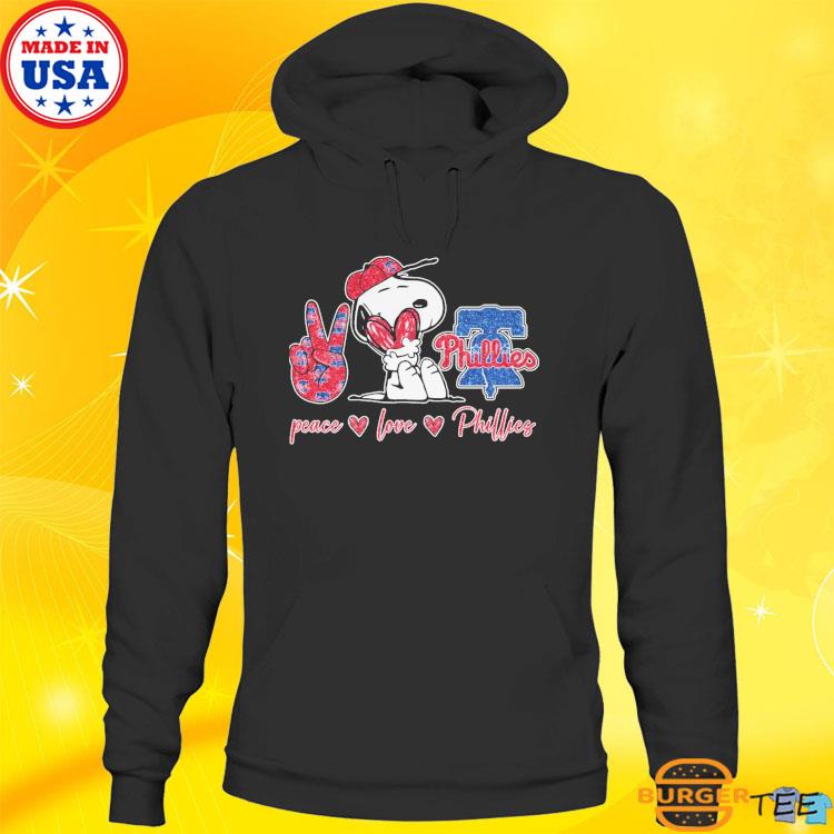 Snoopy Peace Love Philadelphia Phillies Shirt, hoodie, longsleeve,  sweatshirt, v-neck tee