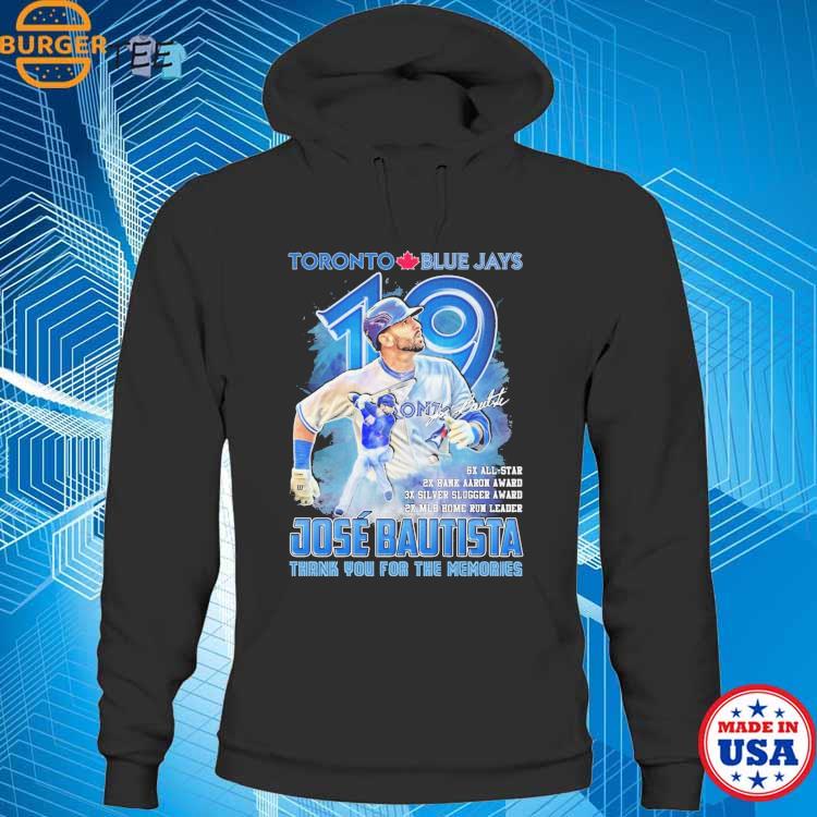 Toronto Blue Jays 19 Jose Bautista Thank You For The Memories Shirt,  hoodie, sweater, long sleeve and tank top