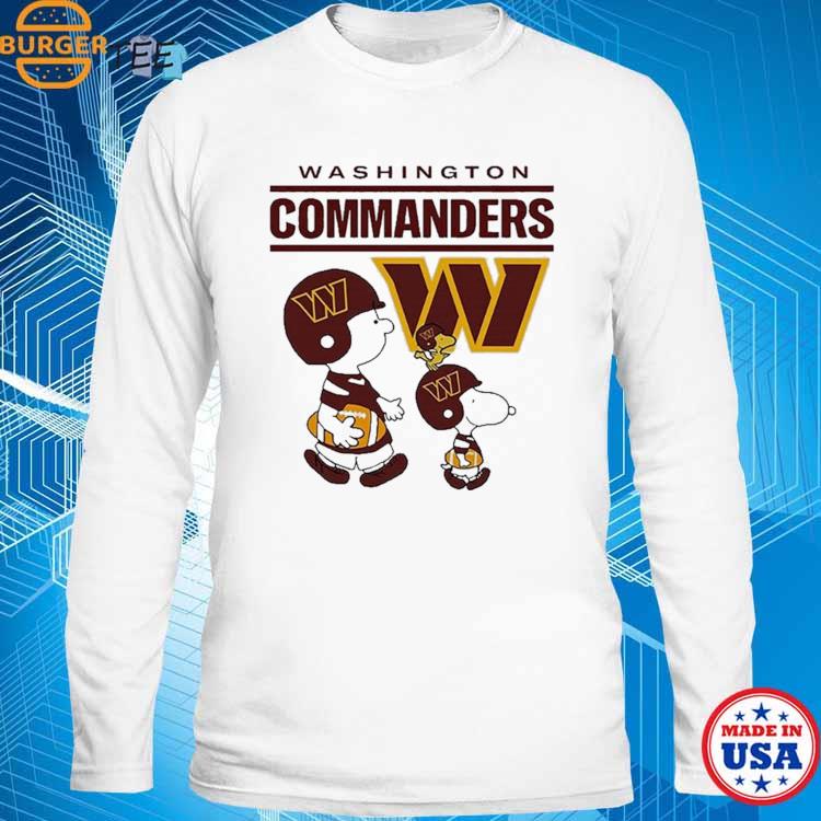 Official washington commanders Snoopy Charlie brown T-shirt