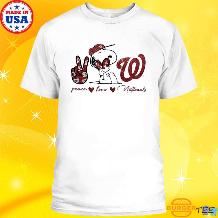 Washington Nationals Peace Love Nationals Snoopy shirt, hoodie