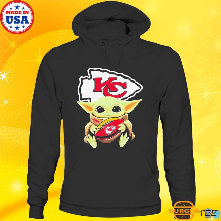 Baby Yoda Hug Football Kansas City Chiefs Logo Design Shirt, hoodie,  sweater and long sleeve