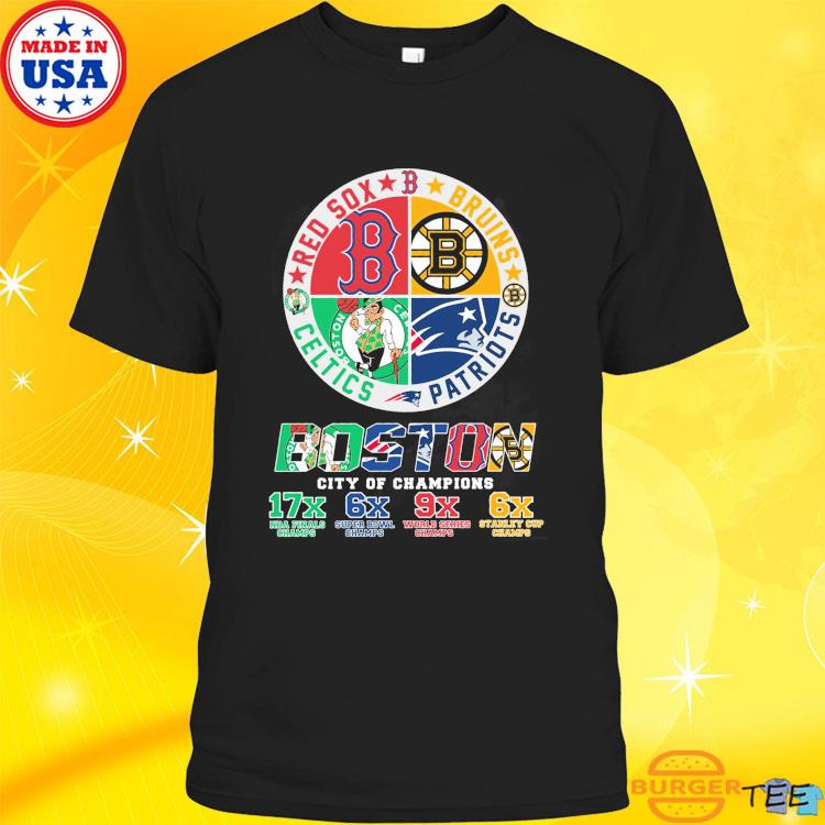 Patriots, Red Sox, Celtics And Bruins Boston City Of Champions Shirt, hoodie,  sweater, long sleeve and tank top