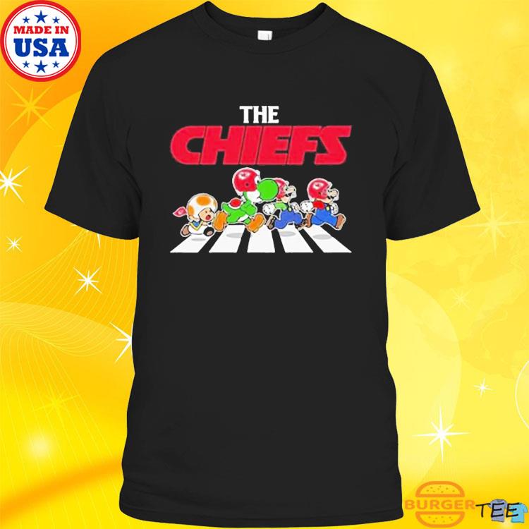 Mario Bros Abbey Road The Kansas City Chiefs Football Logo Shirt