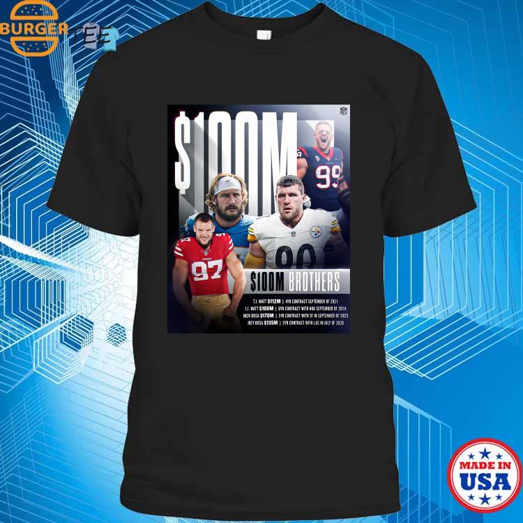 Official 100m Brothers Nfl Shirt, hoodie, sweater, long sleeve and tank top