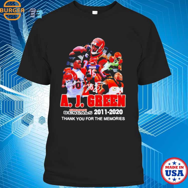 Cincinnati Bengals A. J. Green 2011 – 2020 Thank You For The Memories  Shirt, hoodie, sweater, long sleeve and tank top