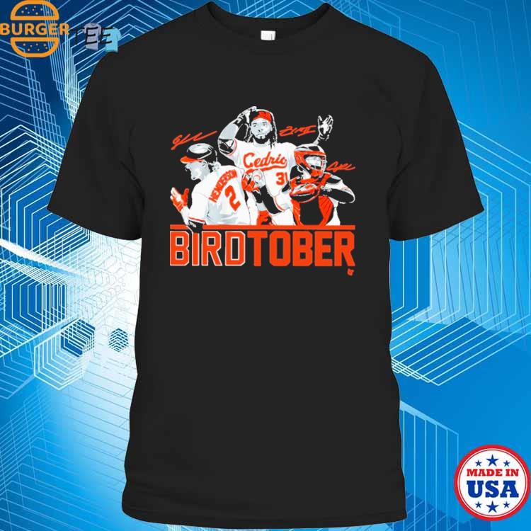 Adley Rutschman Gunnar Henderson & Cedric Mullins Birdtober Shirt, hoodie,  sweater, long sleeve and tank top